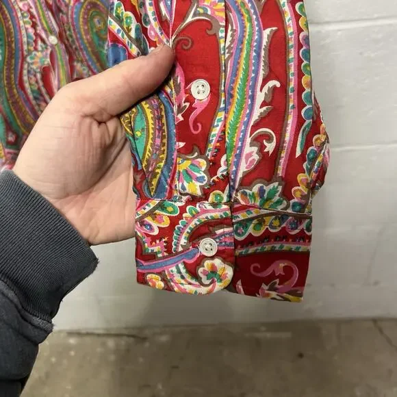 Vintage Polo Ralph Lauren 100% Silk Button-Down “Paisley”